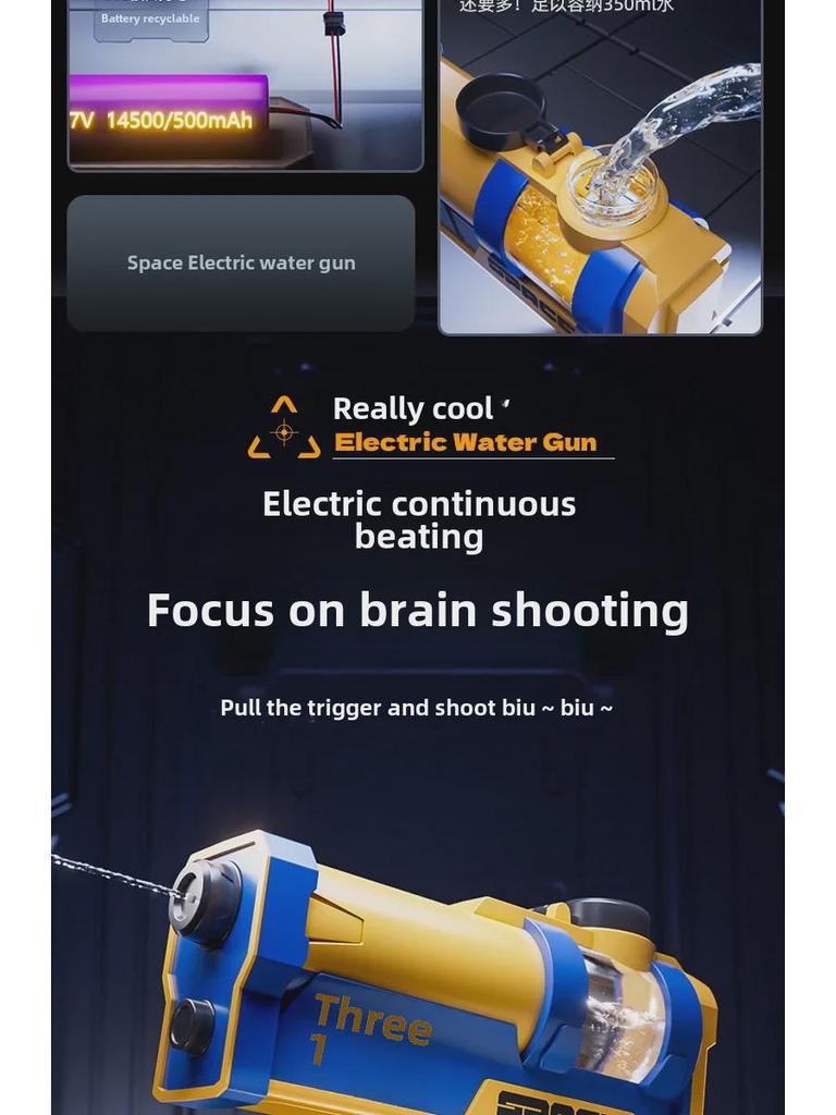 Large Capacity Electric Water Gun for Kids - Long Range Outdoor Summer Fun