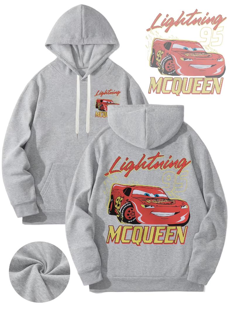 

2025 Disney Car Lightning McQueen Hoodie - Men s Racing Graphics Pullover Sweatshirt Loose Edition Hooded Casual Clothing... 3XL