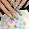50/100 Stück Gemischte Lilienblüten Stahlkugel Nail Art Charms 3D Nageldekoration Weiches Harzmaterial DIY Maniküre Zubehör