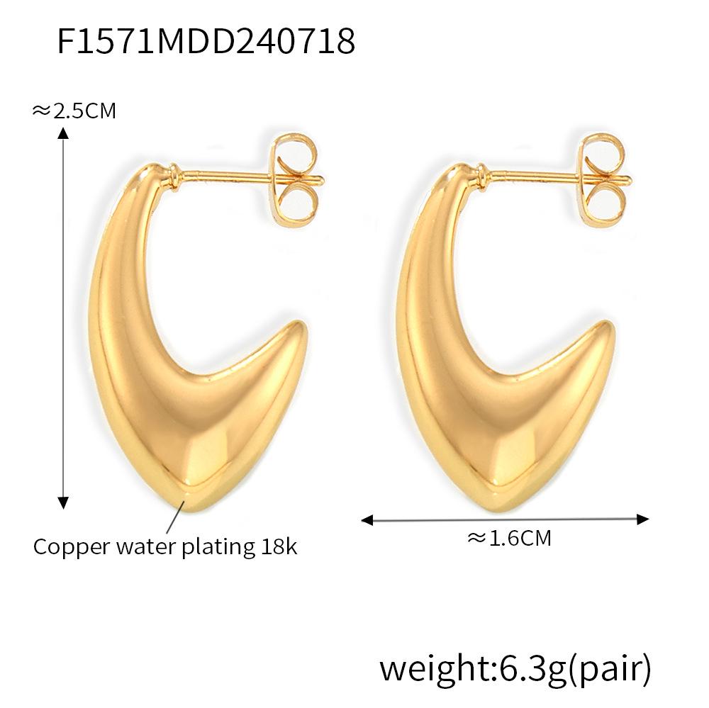

Позолоченные 18-каратным золотом серьги-крючки в европейском и американском стиле с полым дизайном