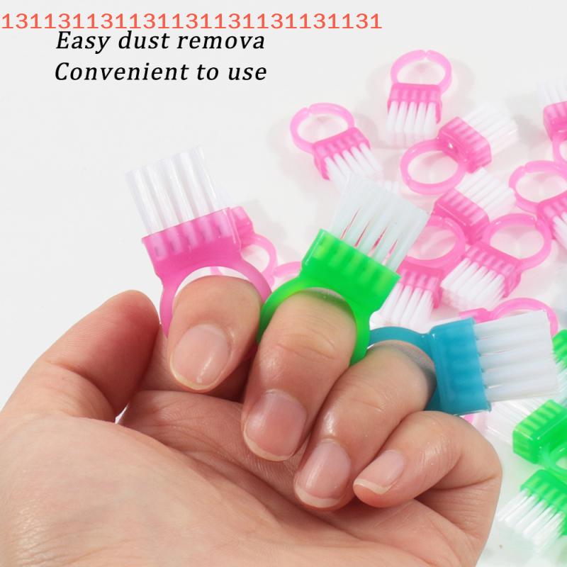 10Pcs Mini Ring Nail Dust Cleaning Brush Soft Hair DIY Nails Brushes Professional Dust Cleaning Make Up Brush Manicure Care Tool