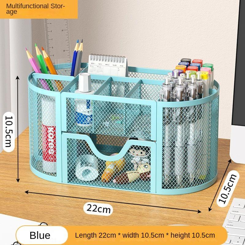 

Настольный органайзер Mesh Desktop Office Supplies Multifunctional Caddy Pen Holder Candleware with 8 Compartments and 1 jack