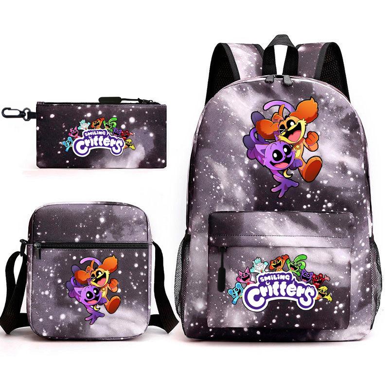 School season starry sky primary school student schoolbag smiling animal leisure backpack
