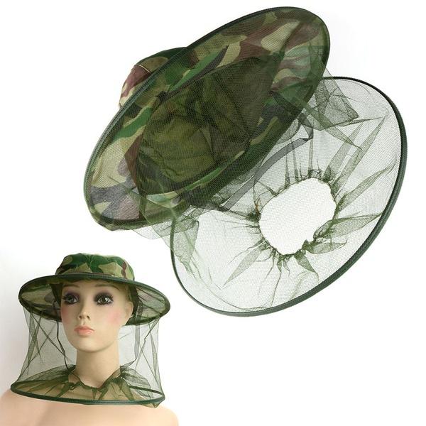 Insekt moskitiera Mesh Face Fishing Polowanie Odkryty Camping Hat Protector Cap