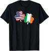 Irish American Flag Shamrock USA Ireland St Patricks Unisex T-Shirt