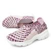 Summer Moccasin Pink Beach Shoes Women Multicolor Casual Weave Slip on Braided Elevator Sneakers Plus Size