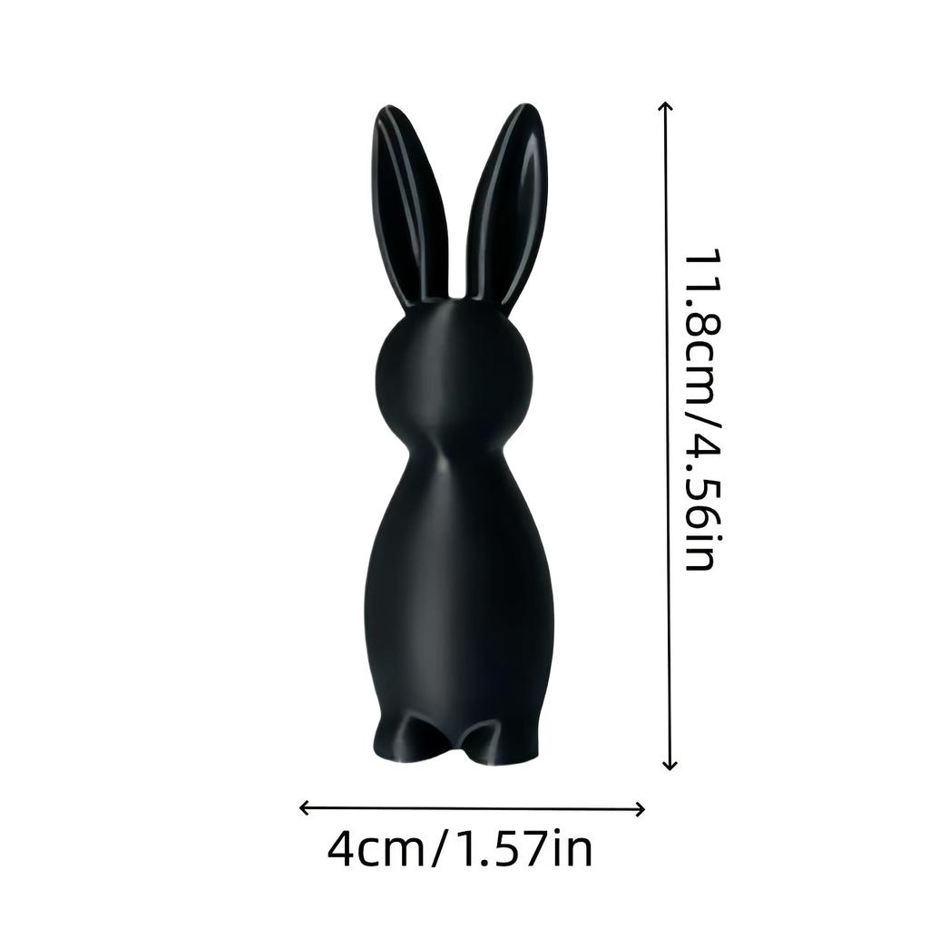 1Pc Minimalist Black Rabbit Ornament, Nordic-Style Desktop Decoration, Modern Simple Decoration For Living Room, Entryway, And TV Cabinet, Suitable
