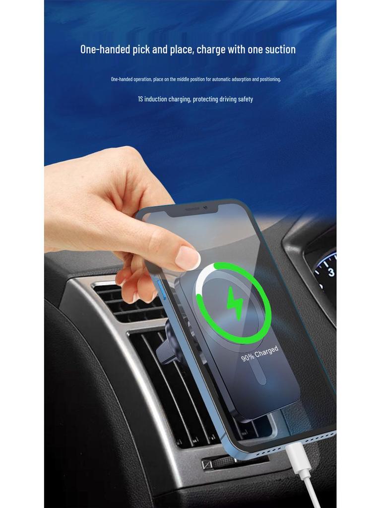 C22 Magnetic Wireless Car Charger for Apple Phones - Vent Mount Holder