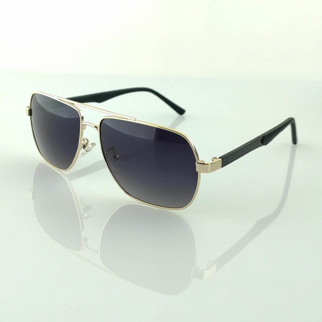 High-End Trendy Polarized Metal Sunglasses 8691# - Slim Square Fashion for Travel