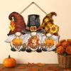 Autumn Thanksgiving Sunflower Welcome Sign, Mini Dwarf Wooden Hanging Decor for Indoor Outdoor, Porch Wall Decorations