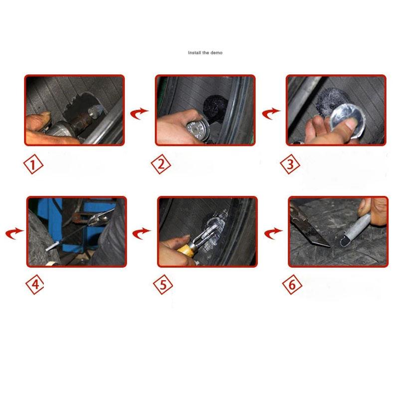 5pcs/lot 4mm Mushroom Nail Film Car Tyre Cold Patch Film Rubber Stitching Machine Tire Wheel Repair Kit Integral Plug