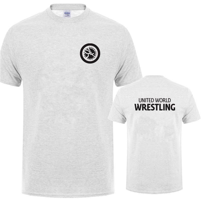 United World Wrestling UWW Tricou Bărbați Amuzant Cool Vară Bumbac Mânecă Scurtă Tricouri Gât Rotund Tricou Bărbat Hip Hop Streetwear