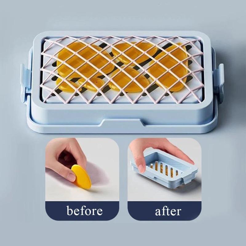High-elasticity Mesh Soap Foaming Box Multi-functional Laundry Soap Box Without Hand Rubbing Anti-slip Draining Soap Storage Box