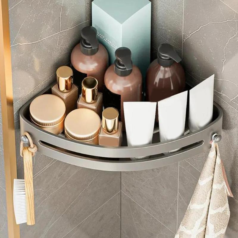 Three-Story Bathroom Nail Free Rack Shower Corner Rack Plastic Shampoo Rack Shower Supplies Storage Rack Bathroom Accessories