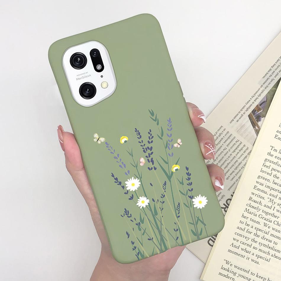 Für Oppo Find X5 Pro Lite Handyhülle Schmetterling Mattes Silikon Stoßfest Schwarze Abdeckung Für Oppo FindX5 X5Pro X5Lite Funda Coque