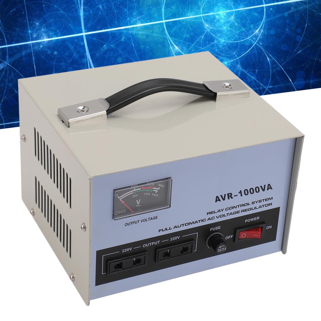 AC Voltage Regulator 1000W 1 Input Output 3 Sockets Automatic Voltage Stabilizer with 2