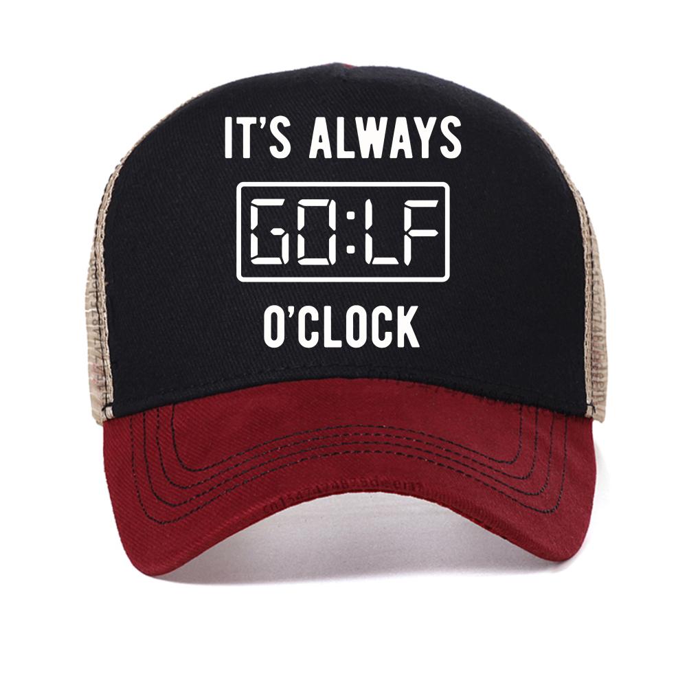 

Always Golf Clock Personality Baseball Net Caps Summer Outdoor Adjustable Casual Hats Sunscreen Hat Unisex Sports Golf Cap Adjustable