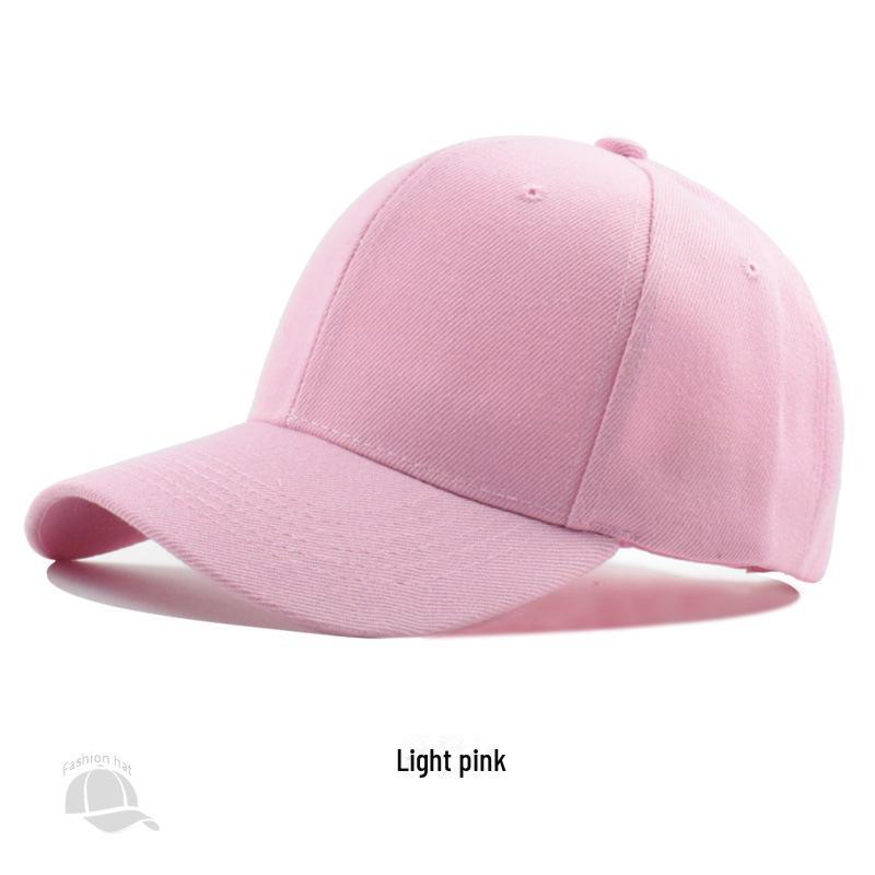 Korean Unisex Solid Color Embroidered Baseball Cap - Sun Protection