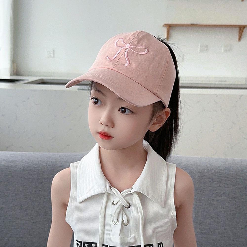 Fashion High Ponytail Kids Boy Hat Sun Hats Quick Drying Baseball Caps Adjustable Solid Travel Caps Baby Children Peaked Cap Hat