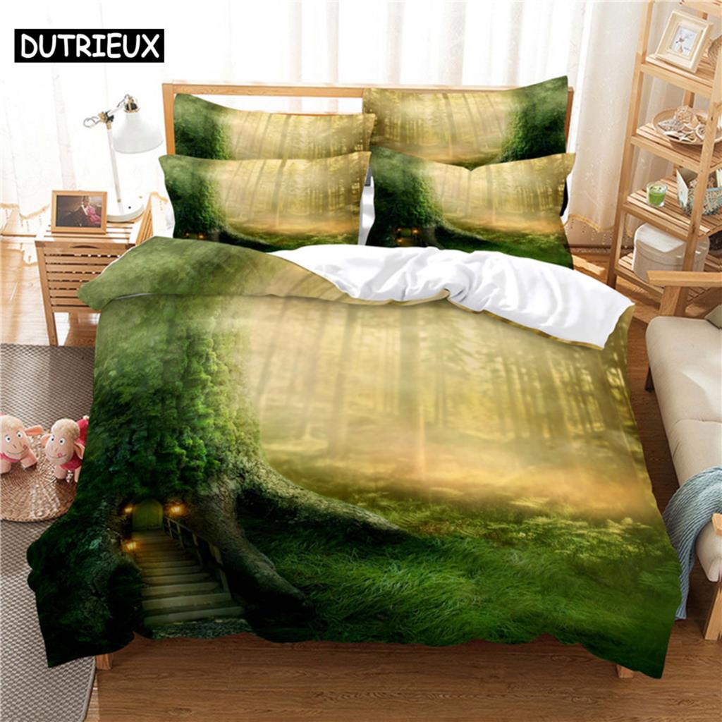 Comforter Colorful Aurora Bedding Set 3D Bedding Digital Printing Queen Size Bedding Set Fashion Design