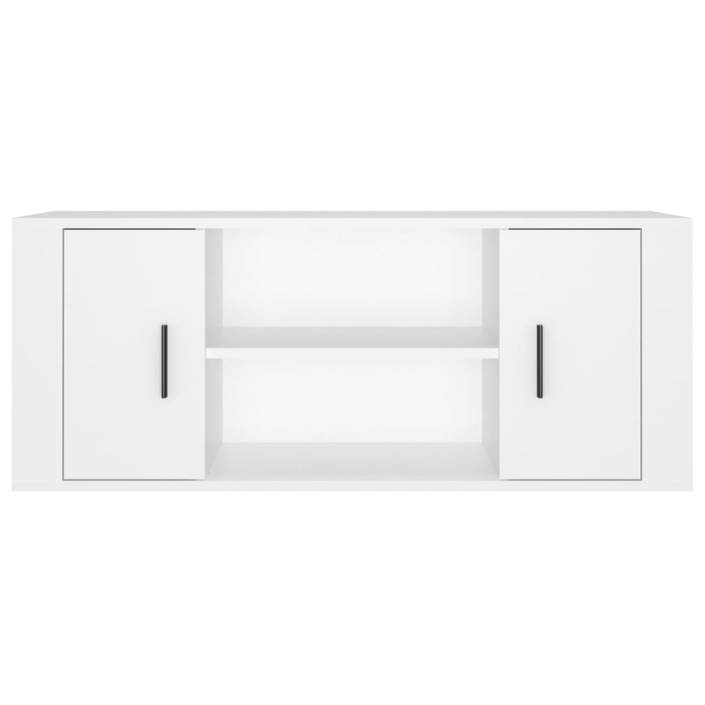 Vidaxl TV Cabinet, White, 100X35X40 Cm, Wood-Based Material