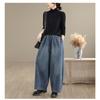 DIMANAF 2025 Autumn Winter Plus Size Jeans Thicken New Women Vintage Cotton Denim Long Pants Flocking