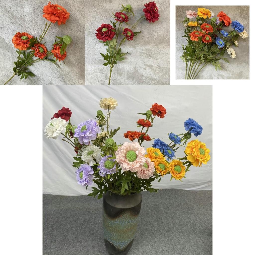 Sweet Scabious Synthetic Flower Display For Party Centerpiece And Gift Presentation