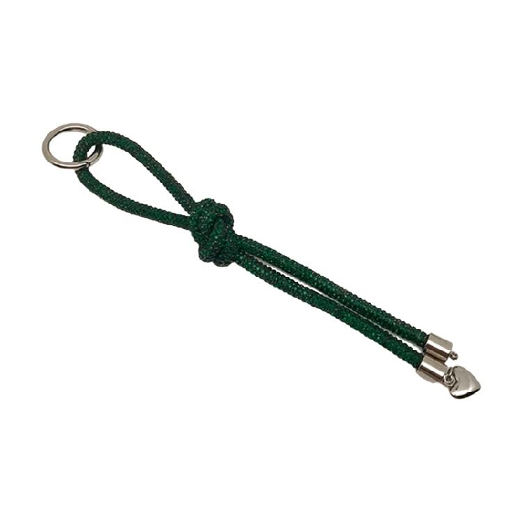 Diamonds Encrusted Heart Keychain Elegant Crystal Heart Phone Strap Keychain Charm Jewelry Gift for Trendy Ladies