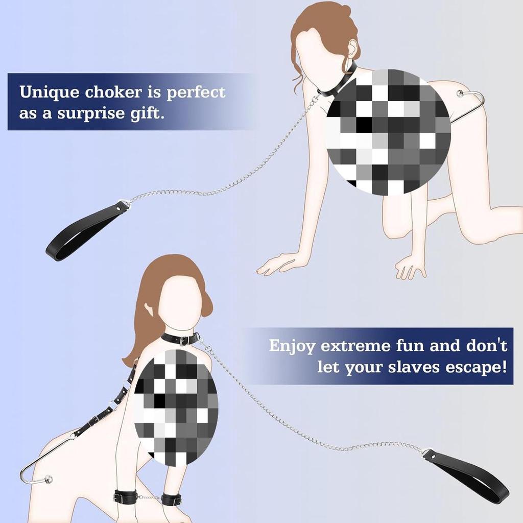 Stainless Steel BDSM Collar and Anal Hook Set