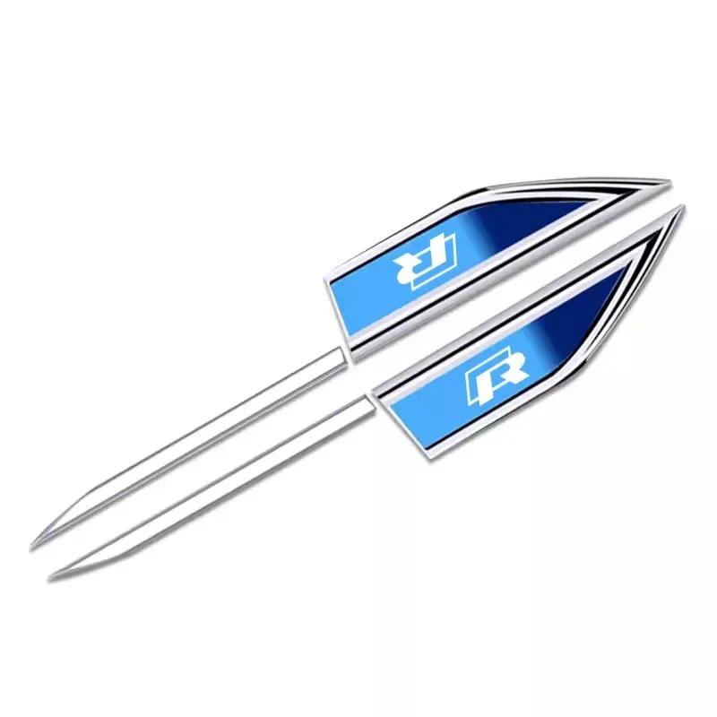 New 3D Metal Car Sticker VW Emblem Fender Blade Decal Badge Decal For Volkswagen Rline Touran Beetle Scirocco Amarok T5 Pha