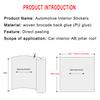 JDM Style Car Interior Creative Stickers, Adhesive Embroidery, Trendy Car Stickers, Interior Ceiling Modification, Abc Pillars
