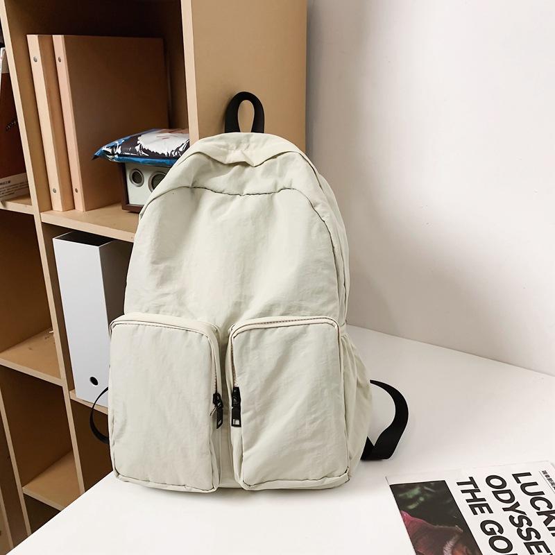 Schoolbag High Value Literary Style Backpack College Style Large Capacity Student Schoolbag Summer New Neutral Lightweight Backpack