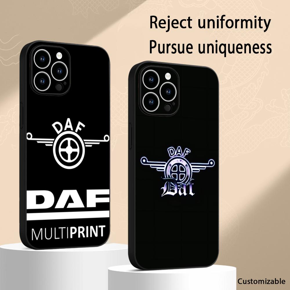 D-dafs Logo Car Logo Fashion Pattern Phone Case For iPhone 17 16 E 15 14 13 12 Plus Mini Pro Max Soft Black Shockproof Cover