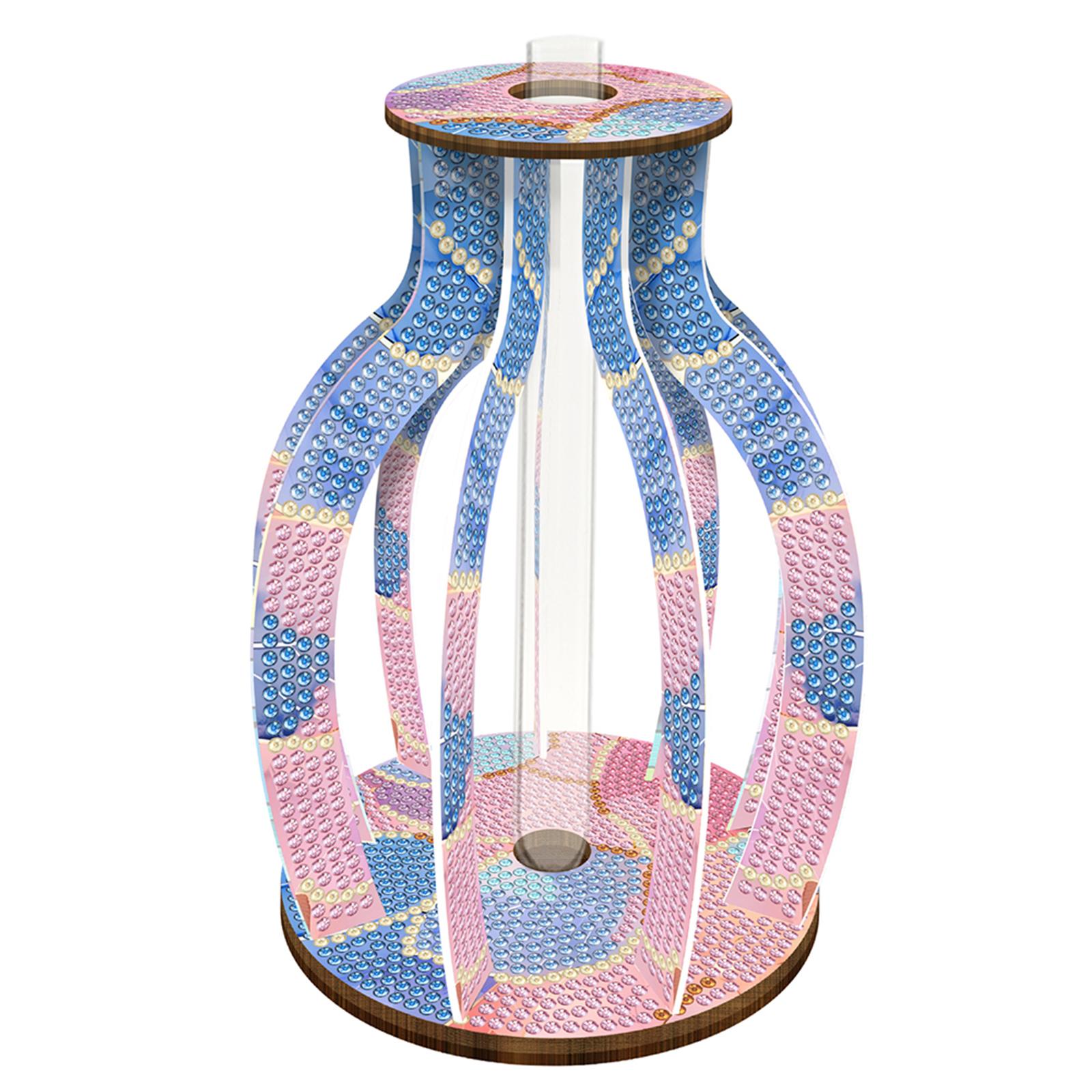 

Wood Butterfly Diamond Painting Flower Vase Diamond Painting Tabletop Ornaments Kit Desktop Diamond Art Kits for Adults Beginner