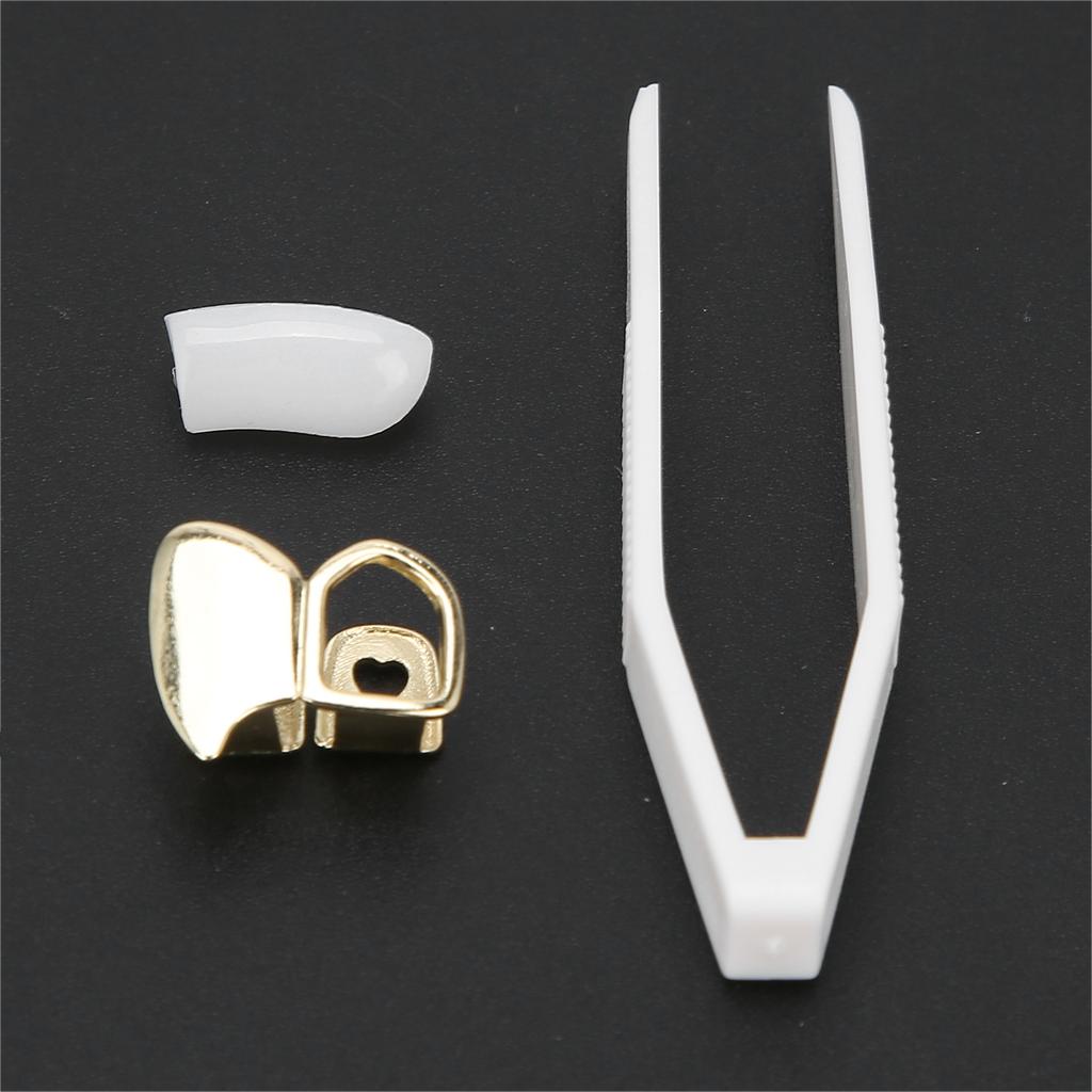 Fashionable Brass Hollow Hip Hop False Tooth Halloween Festival Hip Hop Tooth Decoration