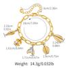 Stainless Steel Starfish Shell Mermaid Tail Chain Bracelet Women Y2K Handmade Metal Ocean Style Pendant Bracelet Luxury Jewelry