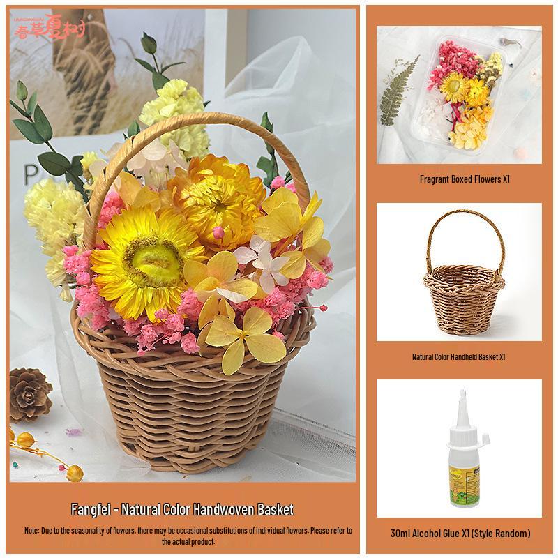 Back-to-School Gift: DIY Eternal Flower Mini Basket Ornament for Team Building & Decoration