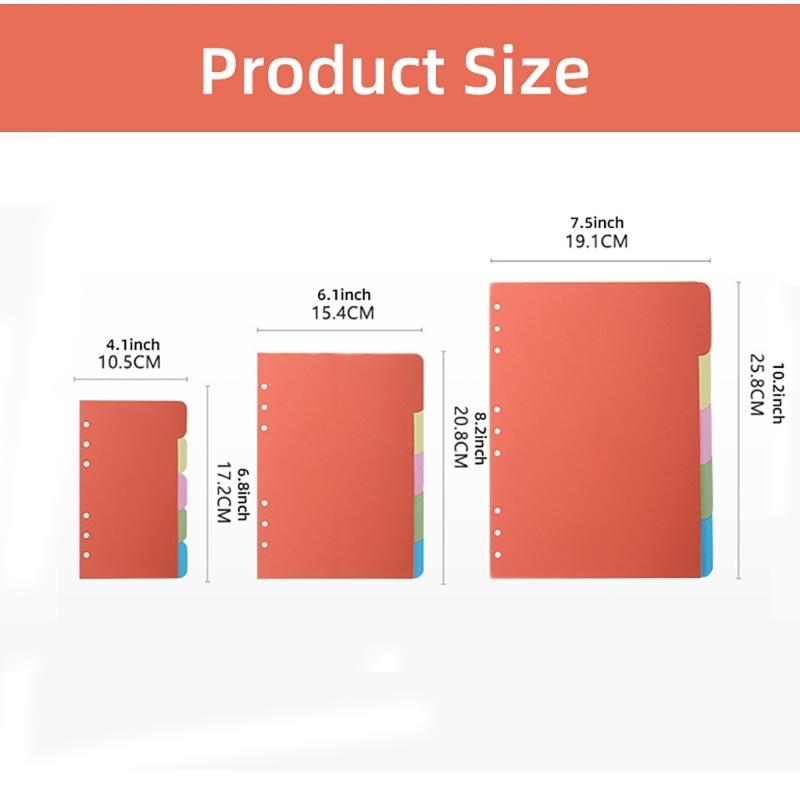 10 Pieces/Set Binders Index Dividers Bright Color Binders Index Dividers Binders Dividers Office Supplies