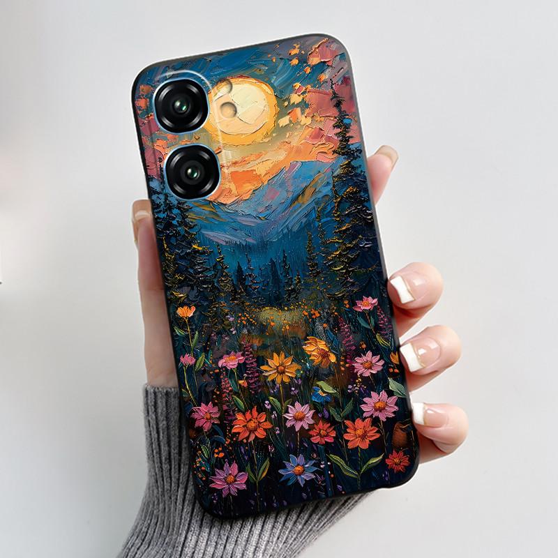 For Oukitel C58 Case Oukitel C58 Pro Cover Luxury Cute Love Rabbit Funny Pattern Black TPU Soft Silicone Protective Phone Case