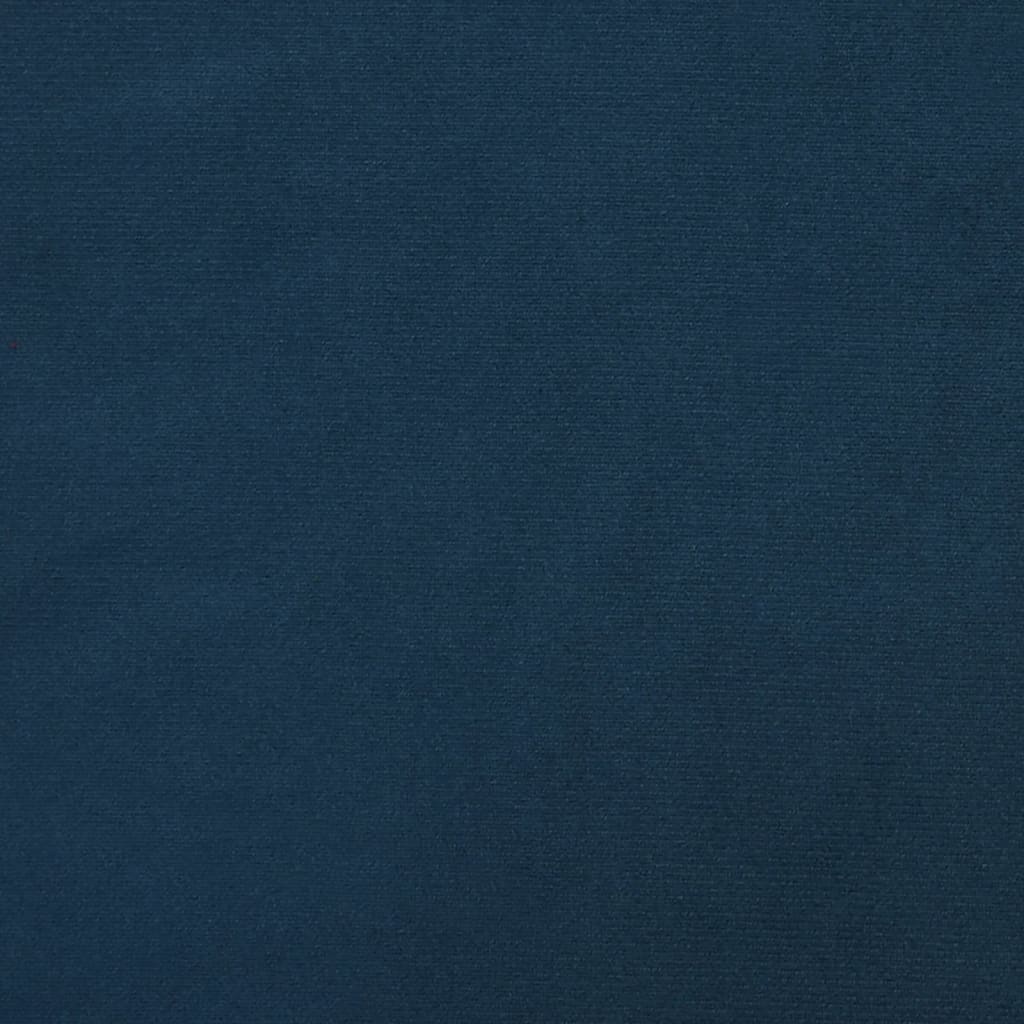 Relax Armchair with Footstool Blue Velvet