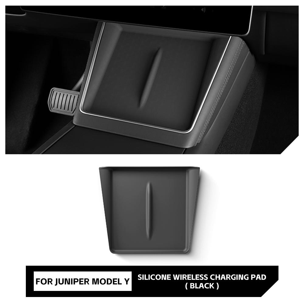 

For Tesla Car Accessories Car Wireless Charging Pad for Tesla Model Y Juniper 2026 2026 Center Console Anti Slip Silicone Mat