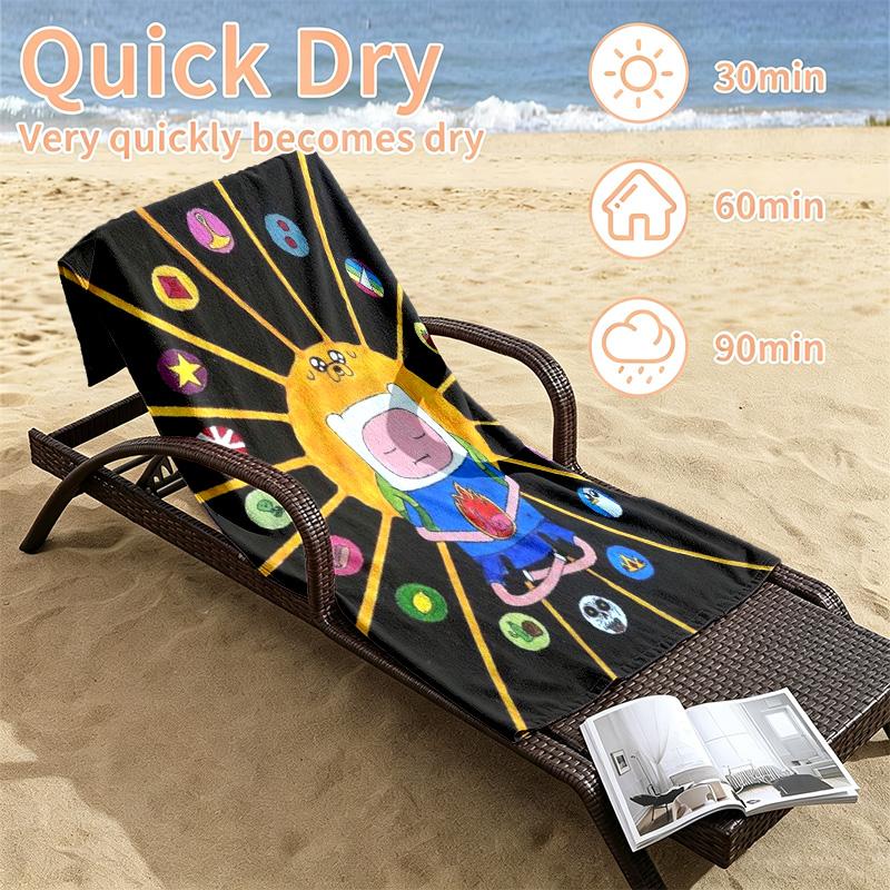 Adventure Time Beach towels also serve as bath towels summer essential a musthave for the outdoors the beach and the pool