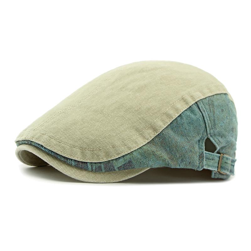 Vintage Beret Men's Denim Peaked Cap British Progressive Cap Paintwoman's Cap