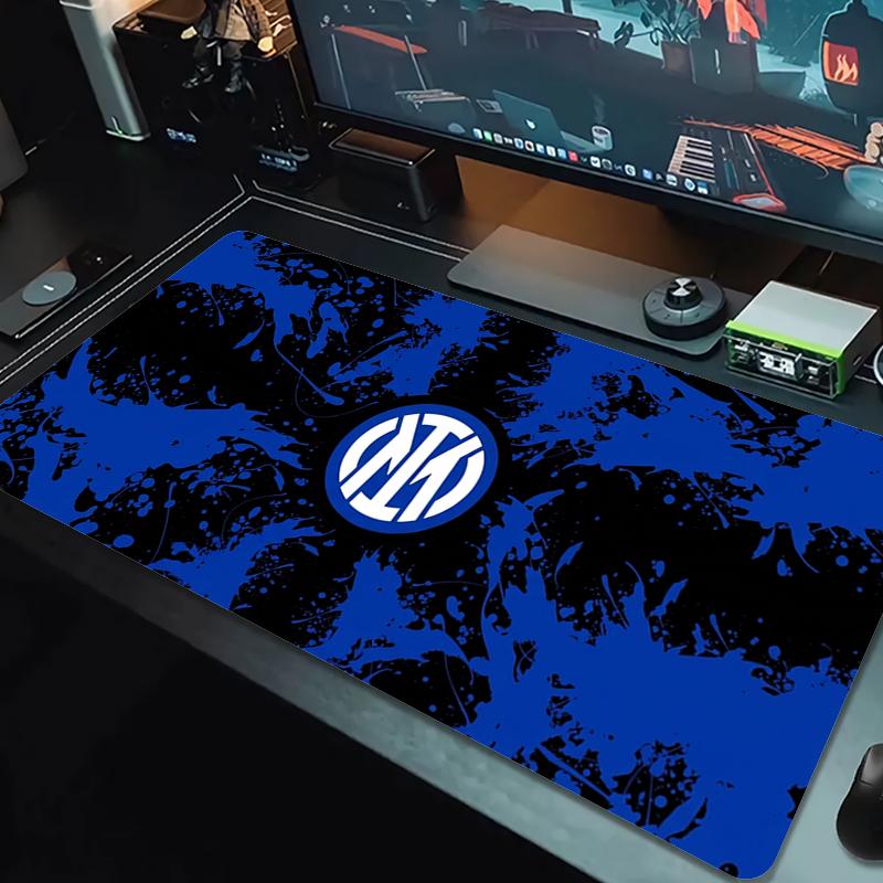 Tappetino Mouse Inter Milan Grande Cuscino Tavolo da Gioco Antiscivolo Laptop Tablet Mousepad Grande Tappetino XXL Mini PC Tappetino da Gioco Con Bordo Lock_xia