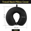 2 Packs Reusable U Shaped Soft Smooth Airplane Pillow Cover Neck Pillow Washable Cover (Only Pillow Cover No Filler)