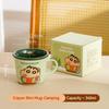 Crayon Shin Chan Mok Mokerk Co-Branded Anime Melkschaalbeker 340ml Schattige Cartoon Ontbijt Keramische Mok Waterbeker Kindercadeau