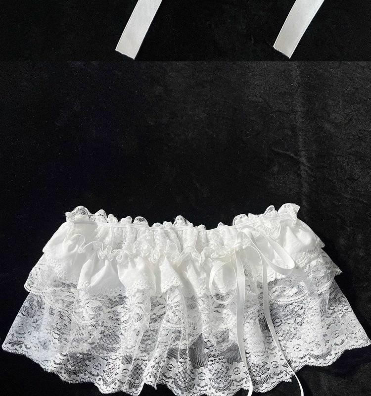 Industrial Ballet-Inspired Lace Tie Bow Layered Skirt - Women's Spring/Summer Fashion