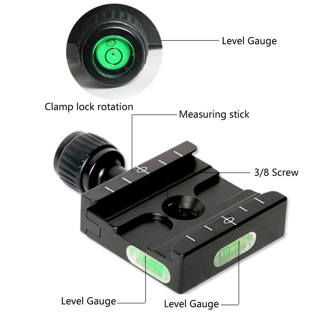 Aluminium Alloy 50mm Quick Release Plate QR Clamp Fits Arca-Swiss Standard for Tripod Ballhead