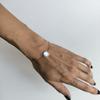 Silver Bracelet with Natural Mother-of-pearl, Cubic Zirconia, Product Weight 2.21 G (2186472)