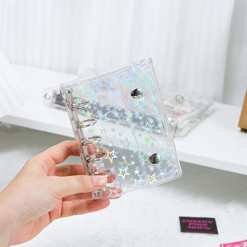 Korean INS A6 Transparent Loose-Leaf Notebook Cover, ABC Flat Replacement, Detachable A7/A8 DIY Style HandBook Shell